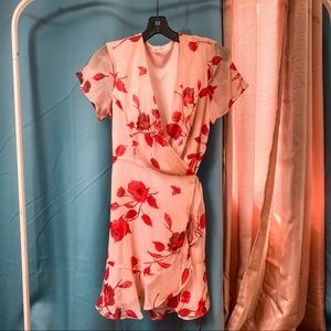 All In Favor Floral Wrap Dress